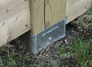 Fence Post Guard Installed